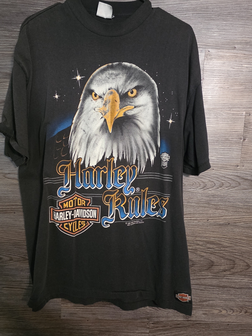 Harley-Davidson Men's Black 'Harley Rules' Eagle Graphic Tee